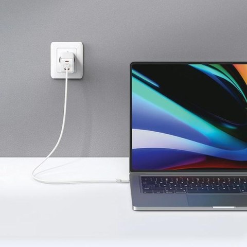 USAMS Ład. siec. 2xUSB-C+1xUSB 65W(only head) GaN PD3.0 +QC3.0 Fast Charging czarny/black Sandru Series CC180TC01 (US-CC180)