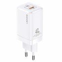 USAMS Ład. siec. T41 USB-C+USB GaN 47WPD+QC (only head) Fast Charging biały/white CC137TC02 (US-CC137)