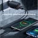 USAMS Ład. siec. T41 USB-C+USB GaN 47WPD+QC (only head) Fast Charging biały/white CC137TC02 (US-CC137)