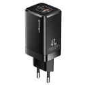 USAMS Ład. siec. T41 USB-C+USB GaN 47WPD+QC (only head) Fast Charging czarny/black CC137TC01 (US-CC137)