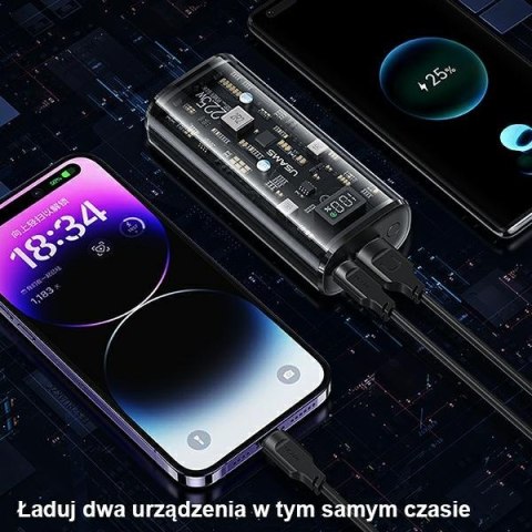USAMS Powerbank 9000mAh PD 20WQC3.0+PD Dual-Port Fast Charge biały/white 10KCD18902 (US-CD189)