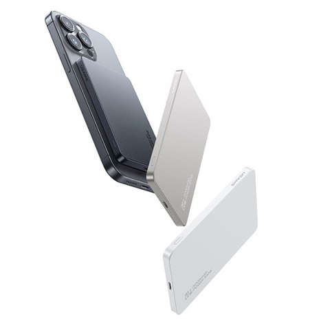 USAMS Powerbank indukcyjny 5000mAh 20W PD Fast Charge tytanowy/titanium CY Series 5KCD23102 (US-CD231)