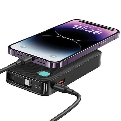 USAMS Powerbank ze zwijanym kablem USB-CRetractable 10000 mAh PD 20W Fast Charge XY Series biały/white 10KCD22402 (US-CD224)