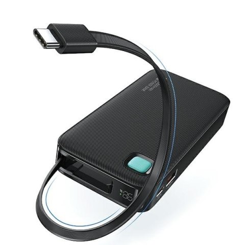 USAMS Powerbank ze zwijanym kablem USB-CRetractable 10000 mAh PD 20W Fast Charge XY Series biały/white 10KCD22402 (US-CD224)
