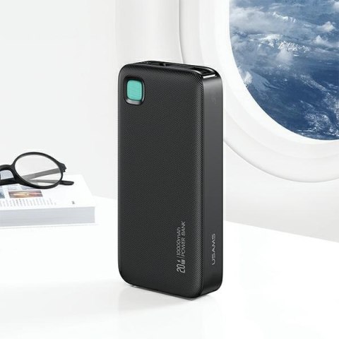 USAMS Powerbank ze zwijanym kablem USB-CRetractable 10000 mAh PD 20W Fast Charge XY Series biały/white 10KCD22402 (US-CD224)