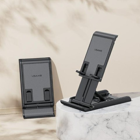 USAMS Składany stojak biurkowy natelefon/tablet biały/white ZJ073ZJ02 (US-ZJ073)