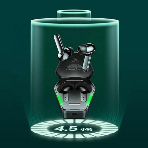 USAMS Słuchawki Bluetooth 5.0 TWS JYseries Gaming earbuds bezprzewodowe czarny/black BHUJY01