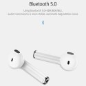 USAMS Słuchawki Bluetooth 5.0 TWS LUseries bezprzewodowe biały/white BHULU01 (US-LU001)