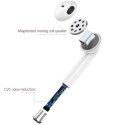 USAMS Słuchawki Bluetooth 5.0 TWS LUseries bezprzewodowe biały/white BHULU01 (US-LU001)