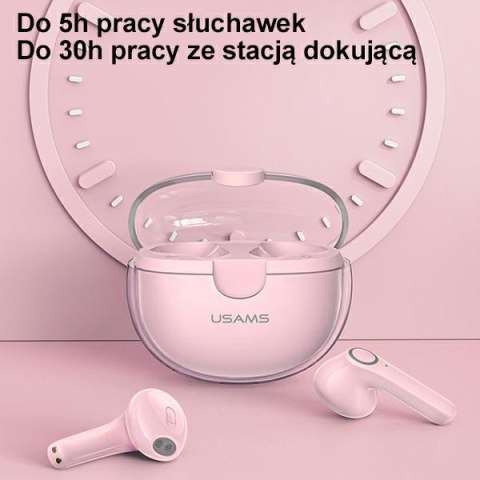 USAMS Słuchawki Bluetooth 5.1 TWS BUseries bezprzewodowe biały/white BHUBU01