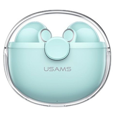 USAMS Słuchawki Bluetooth 5.1 TWS BUseries bezprzewodowe zielony/green BHUBU03