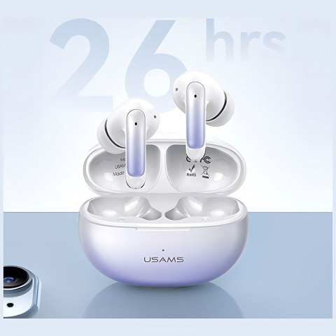 USAMS Słuchawki Bluetooth 5.3 TWS X-donseries ENC bezprzewodowe biały/white BHUENCXD02 (US-XD19)