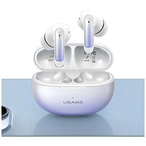 USAMS Słuchawki Bluetooth 5.3 TWS X-donseries ENC bezprzewodowe fioletowy gradient/purple blue BHUENCXD04 (US-XD19)