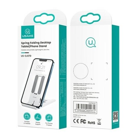 USAMS Uchwyt biurkowy na telefon/tabletbiały/white ZJ070ZJ02 (US-ZJ070)