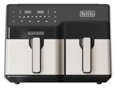 Frytkownica beztłuszczowa Black+Decker Air Fryer Dual Basket BXAF9000E 2500W | 9l | 8 gotowych programów