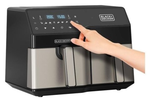 Frytkownica beztłuszczowa Black+Decker Air Fryer Dual Basket BXAF9000E 2500W | 9l | 8 gotowych programów