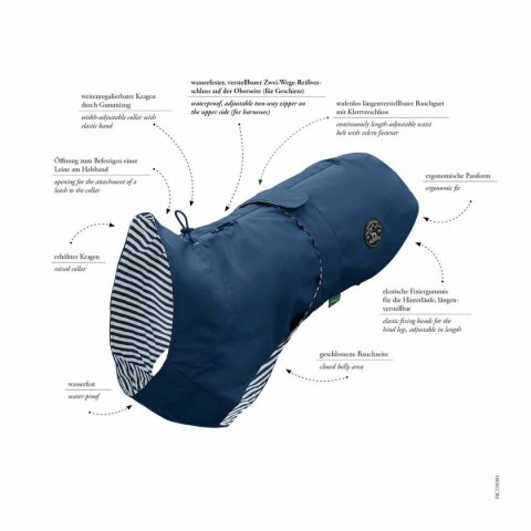 Płaszcz dla psa Hunter Żółty 45 cm