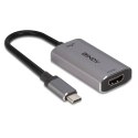 Lindy 43327 adapter kablowy 0,11 m USB Type-C HDMI Czarny, Szary