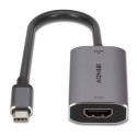 Lindy 43327 adapter kablowy 0,11 m USB Type-C HDMI Czarny, Szary