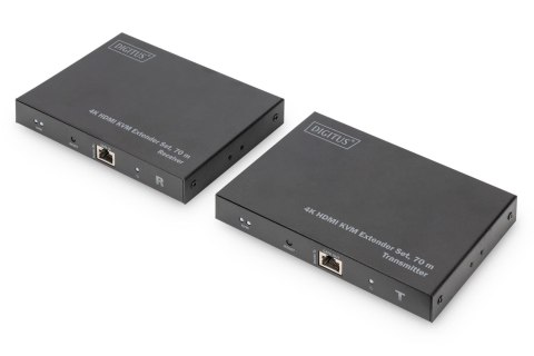 Przedłużacz/Extender KVM HDMI+USB 70m po kat. 6 UTP/IP 4K 60Hz audio (zestaw)