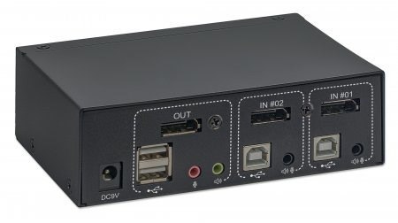 Przełącznik KVM DisplayPort/USB 2x1 4K*60Hz Manhattan