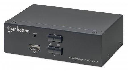 Przełącznik KVM DisplayPort/USB 2x1 4K*60Hz Manhattan