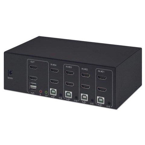 Przełącznik KVM HDMI/USB 4x1 Dual-Monitor Video 4K*30Hz
