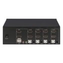 Przełącznik KVM HDMI/USB 4x1 Dual-Monitor Video 4K*30Hz