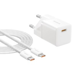 Ładowarka Baseus GaN5 mini 1C 25W+kabel USB-C biały