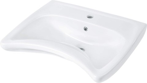 Umywalka ceramiczna ścienna z miejscem na baterię - dla osób z ograniczeniami ruchowymi