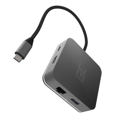 Green Cell AK61 stacja dokująca USB 3.2 Gen 1 (3.1 Gen 1) Type-C Srebrny