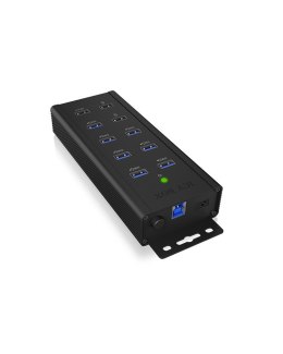ICY BOX IB-HUB1703-QC3 USB 3.2 Gen 1 (3.1 Gen 1) Type-B 5000 Mbit/s Czarny