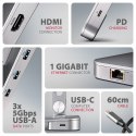 Stojak na laptop 10-16" + hub I/O 7 w 1 AXAGON