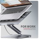 Stojak na laptop 10-16" + hub I/O 7 w 1 AXAGON