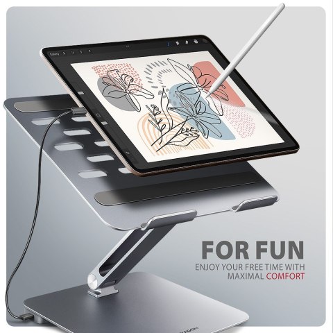 Stojak na laptop 10-16" + hub I/O 7 w 1 AXAGON