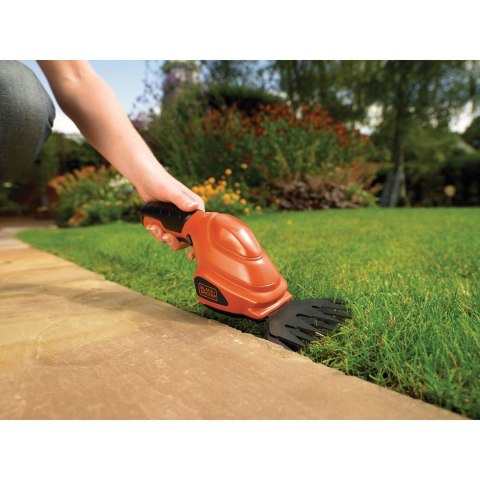 Black & Decker GSL200 akumulatorowe nożyce do trawy 8 cm Czarny, Pomarańczowy Lit 3,6 V