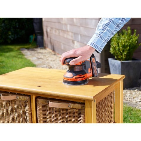 Szlifierka Black & Decker BDCROS18N-XJ przenośna szlifierka orbitalna 12000 RPM Czarny, Pomarańczowy