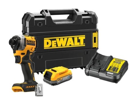 DEWALT ZAKRĘTARKA UDAROWA 18V DCF850E1T 208Nm 1x1,7Ah POWERSTACK TSTAK ...