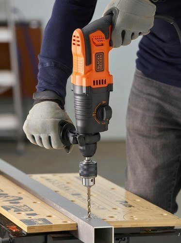 Black & Decker BEHS01K-QS wiertło 1600 RPM SDS Plus Czarny, Pomarańczowy