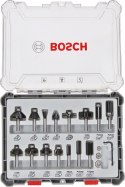 Bosch 2 607 017 471 - Zestaw 15 frezów do drewna 6mm (66446)