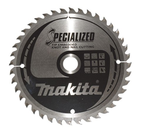 Makita piła tarczowa 165x20x40z Specialized drewno (z gwoździami i sękami)