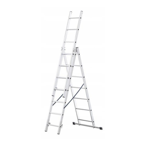 AWTOOLS Drabina aluminiowa 3x7 stopni 150kg adaptacja na schody