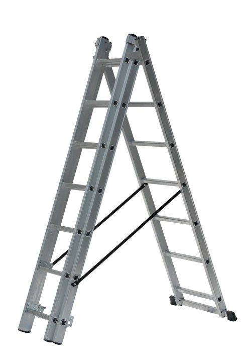 AWTOOLS Drabina aluminiowa 3x7 stopni 150kg adaptacja na schody