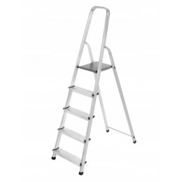AWTOOLS Drabina aluminiowa wolnostojąca 5 stopni do 125 kg