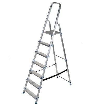 AWTOOLS Drabina aluminiowa wolnostojąca 7-stopniowa 150kg