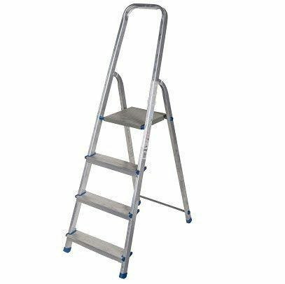 AWTOOLS drabina aluminiowa wolnostojąca 4 stopnie, 150 kg