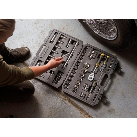 Stanley STMT82831-1 klucz zapadkowy Stal 2 szt. Czarny, Żółty 72