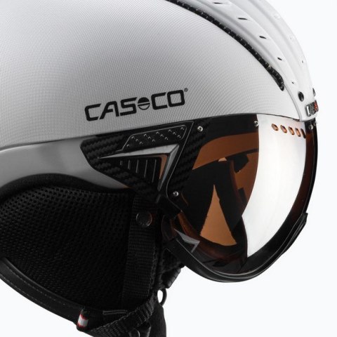 Kask narciarski CASCO SP-2 Carbonic Visor White S52-54
