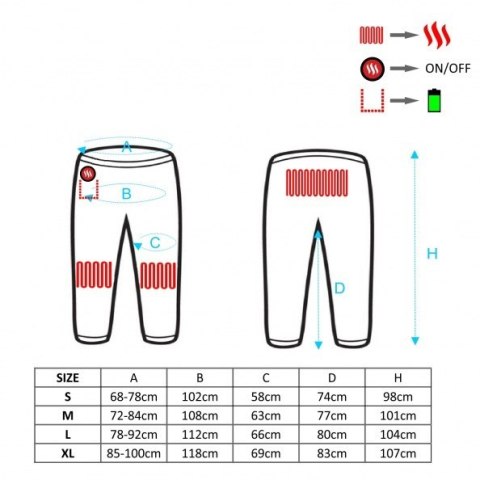 GLOVII OGRZEWANE SPODNIE UNIWERSALNE ZIELONE S