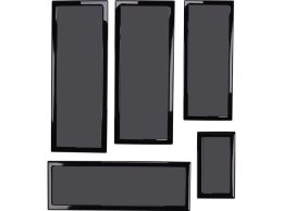 Zestaw filtrów przeciwkurzalnych Demciflex dla Lian Li O11 Dynamic -/